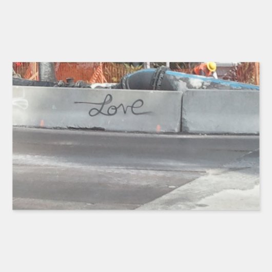 Sticker Rectangulaire ~Love Graffiti~ STICKER, CUSTOMISEZ-LE ! (Devant)