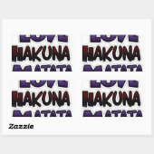 Sticker Rectangulaire Love Hakuna Matata Cadfts (Feuille)