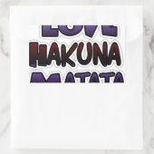 Sticker Rectangulaire Love Hakuna Matata Cadfts (Sac)