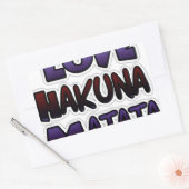 Sticker Rectangulaire Love Hakuna Matata Cadfts (Enveloppe)