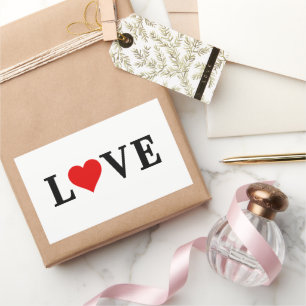 Sticker Rectangulaire LOVE Minimaliste Élégant