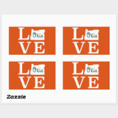 Sticker Rectangulaire LOVE Otis Rope Blanc (Feuille)