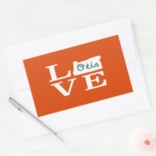 Sticker Rectangulaire LOVE Otis Rope Blanc