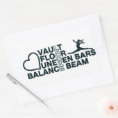 Sticker Rectangulaire Love Vault plancher Barres non-neven Balance poutr (Enveloppe)