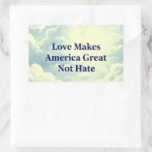 Sticker Rectangulaire LoveMakesAmericaGreat (Sac)