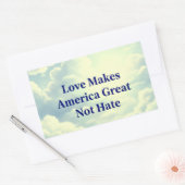 Sticker Rectangulaire LoveMakesAmericaGreat (Enveloppe)