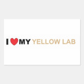 Sticker Rectangulaire LR amour jaune (Devant)