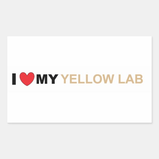 Sticker Rectangulaire LR amour jaune (Devant)