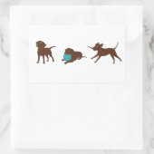 Sticker Rectangulaire lr chocolate lab bande dessinée (Sac)