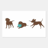 Sticker Rectangulaire lr chocolate lab bande dessinée (Devant)