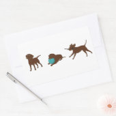 Sticker Rectangulaire lr chocolate lab bande dessinée (Enveloppe)