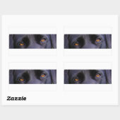 Sticker Rectangulaire LR yeux noirs (Feuille)