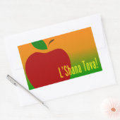 Sticker Rectangulaire L'Shana Tova Apple (Enveloppe)