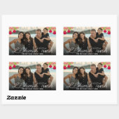 Sticker Rectangulaire L'Shanah Tovah Script Photo Fleur de grenade (Feuille)