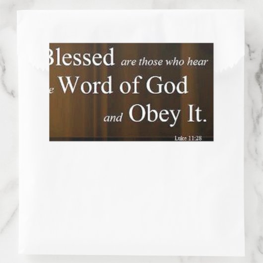 Sticker Rectangulaire Luc 11:28 (Sac)