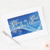 Sticker Rectangulaire Luc 2:14 "Gloire à Dieu dans le plus haut" Noël (Enveloppe)