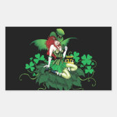 Sticker Rectangulaire Luck Irish Fairy Green (Devant)
