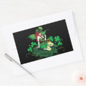 Sticker Rectangulaire Luck Irish Fairy Green (Enveloppe)