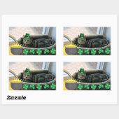 Sticker Rectangulaire Lucky Irish Indigo (Feuille)