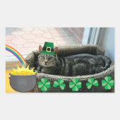 Sticker Rectangulaire Lucky Irish Indigo (Devant)