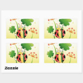 Sticker Rectangulaire Lucky Ladybird (Feuille)