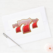 Sticker Rectangulaire Lucky Sevens - Slot Machine Jackpot (Enveloppe)