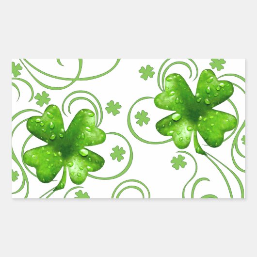 Sticker Rectangulaire Lucky Shamrock Keepsaké (Devant)