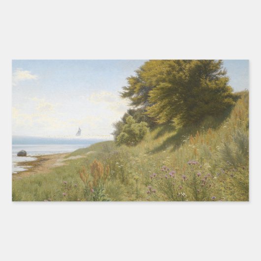 Sticker Rectangulaire Ludvig Kabell - Jour d'été en mer (Devant)
