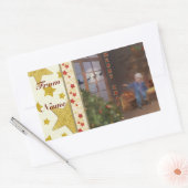 Sticker Rectangulaire Luges de Noël (Enveloppe)