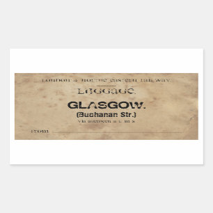 Sticker Rectangulaire Luggage Glasgow (To customize)