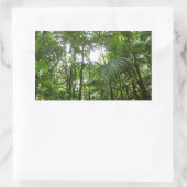 Sticker Rectangulaire Lumière du soleil à travers la canopée de la forêt (Sac)