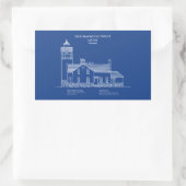 Sticker Rectangulaire Lumière Old Mackinac Point - Michigan - AD (Sac)