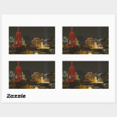 Sticker Rectangulaire Lumières de Kansas City Plaza (Feuille)