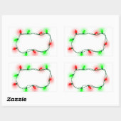 Sticker Rectangulaire Lumières de Noël (Feuille)