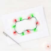 Sticker Rectangulaire Lumières de Noël (Enveloppe)
