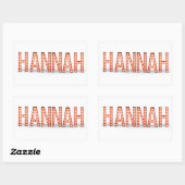Sticker Rectangulaire Lumières du marquee Hannah (Feuille)