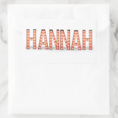 Sticker Rectangulaire Lumières du marquee Hannah (Sac)