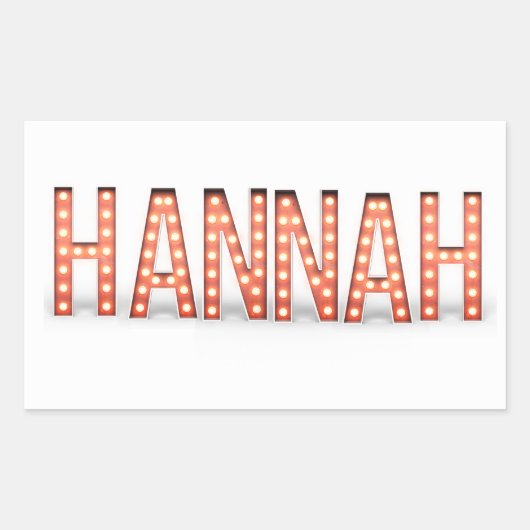 Sticker Rectangulaire Lumières du marquee Hannah (Devant)