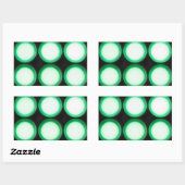 Sticker Rectangulaire Luminescence verte (Feuille)