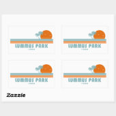 Sticker Rectangulaire Lummus Park Floride Sun Palm Trees (Feuille)