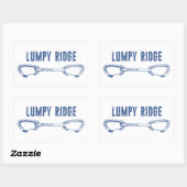 Sticker Rectangulaire Lumpy Ridge Rock Climbing Quickdraw (Feuille)