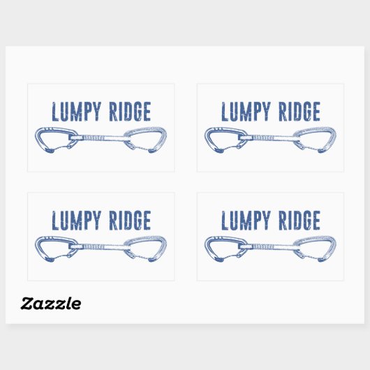 Sticker Rectangulaire Lumpy Ridge Rock Climbing Quickdraw (Feuille)
