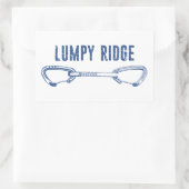 Sticker Rectangulaire Lumpy Ridge Rock Climbing Quickdraw (Sac)