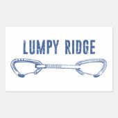 Sticker Rectangulaire Lumpy Ridge Rock Climbing Quickdraw (Devant)