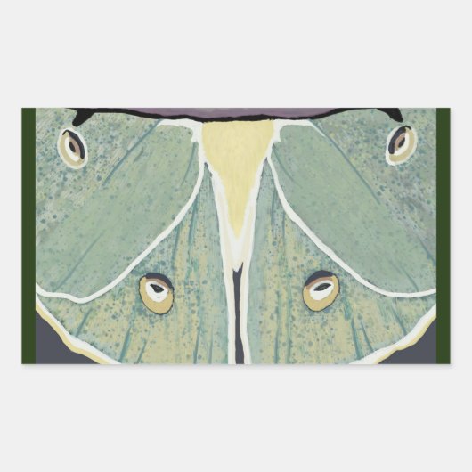 Sticker Rectangulaire Luna Moth Peinture numérique Coussin de l'accent (Devant)