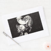 Sticker Rectangulaire Lune céleste ciel Univers Dieu Nuit Illustration (Enveloppe)