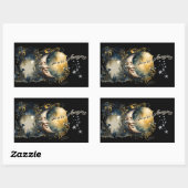 Sticker Rectangulaire Lune céleste et étoiles "Vous êtes Extraordinaire" (Feuille)