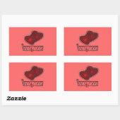 Sticker Rectangulaire Lune de miel (Feuille)