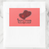 Sticker Rectangulaire Lune de miel (Sac)