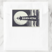 Sticker Rectangulaire Lune du phare de Montauk Point (Sac)